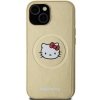 Hello Kitty HKHMP14SPGHCKD iPhone 14 / 15 / 13 6.1 złoty/gold hardcase Leather Kitty Head MagSafe